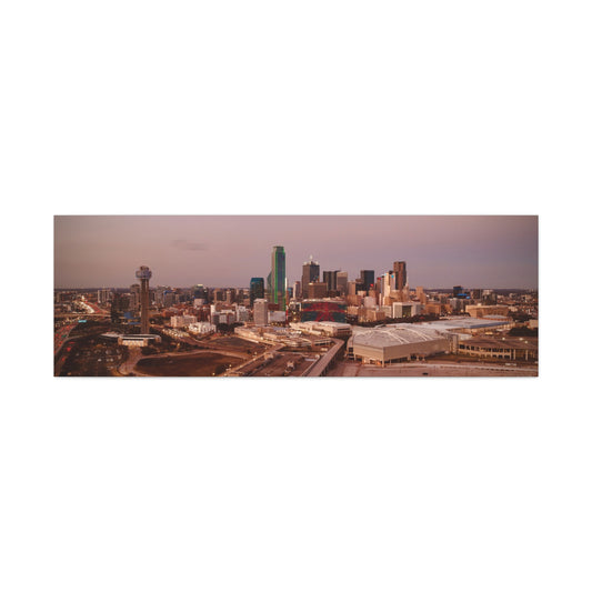 Inner Dallas Skyline Matte Canvas