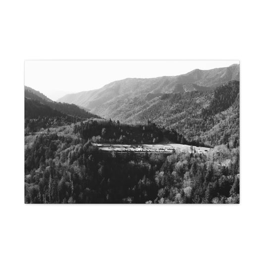 Black and White " Smokey Mountains" Landscape Canvas