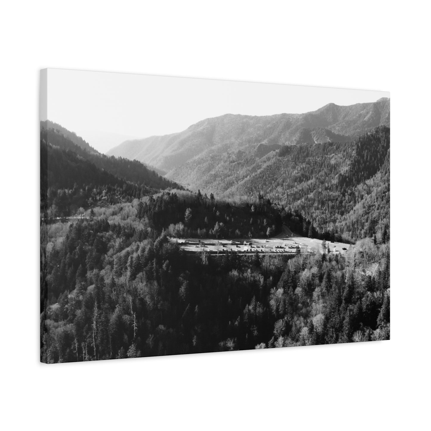 Black and White " Smokey Mountains" Landscape Canvas