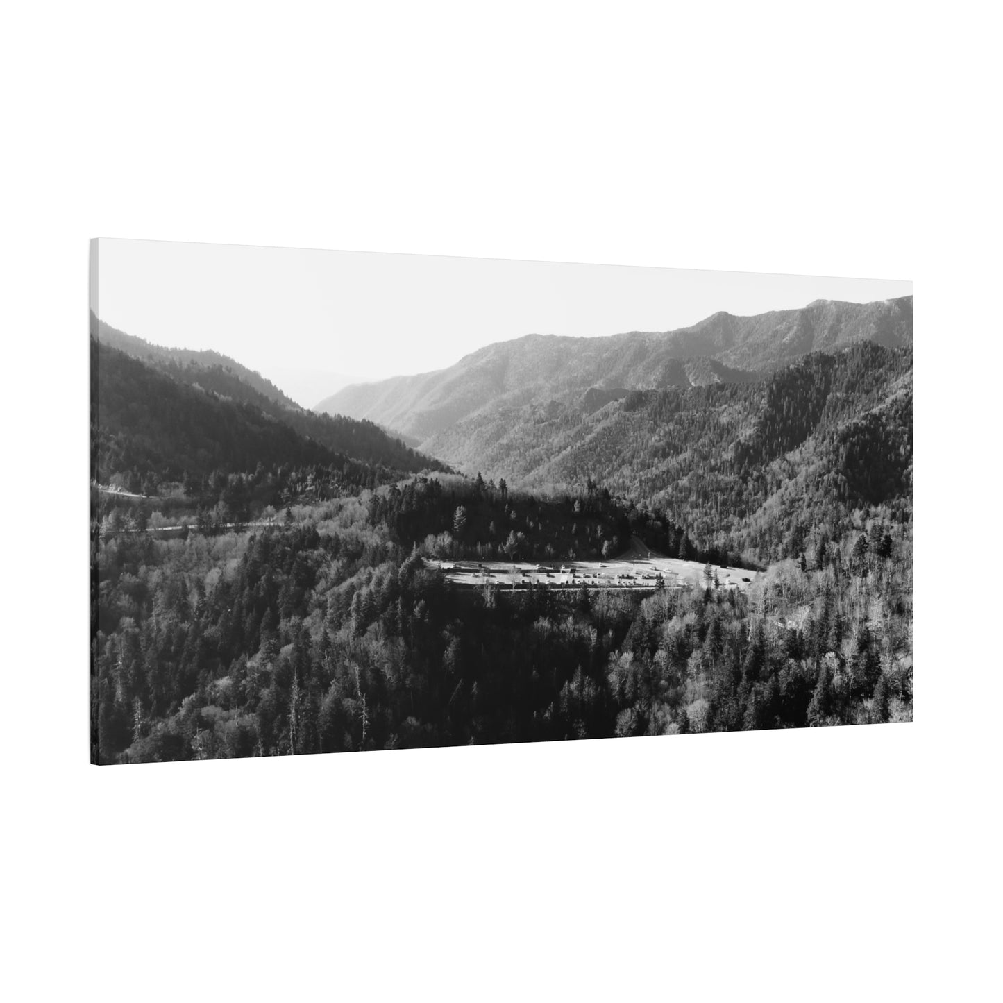 Black and White " Smokey Mountains" Landscape Canvas