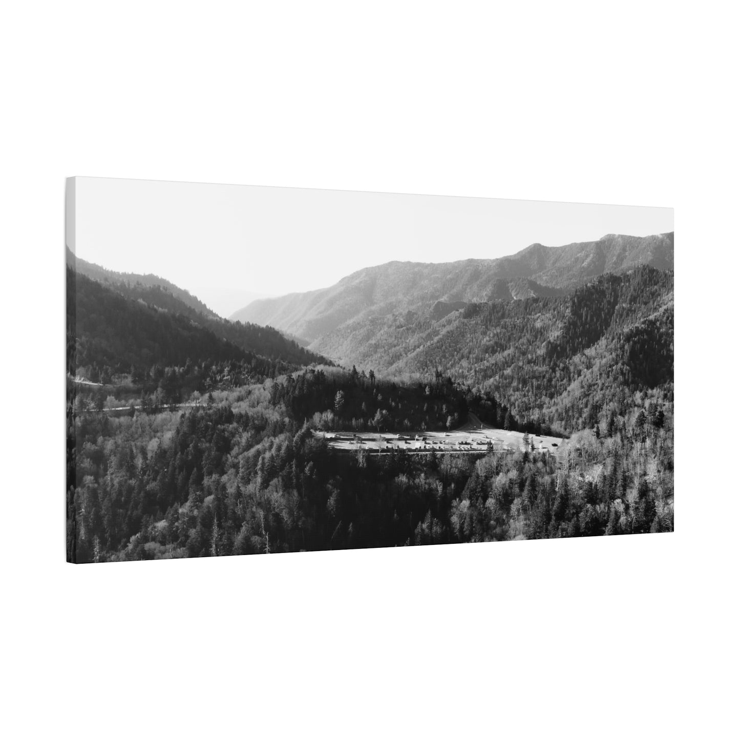 Black and White " Smokey Mountains" Landscape Canvas