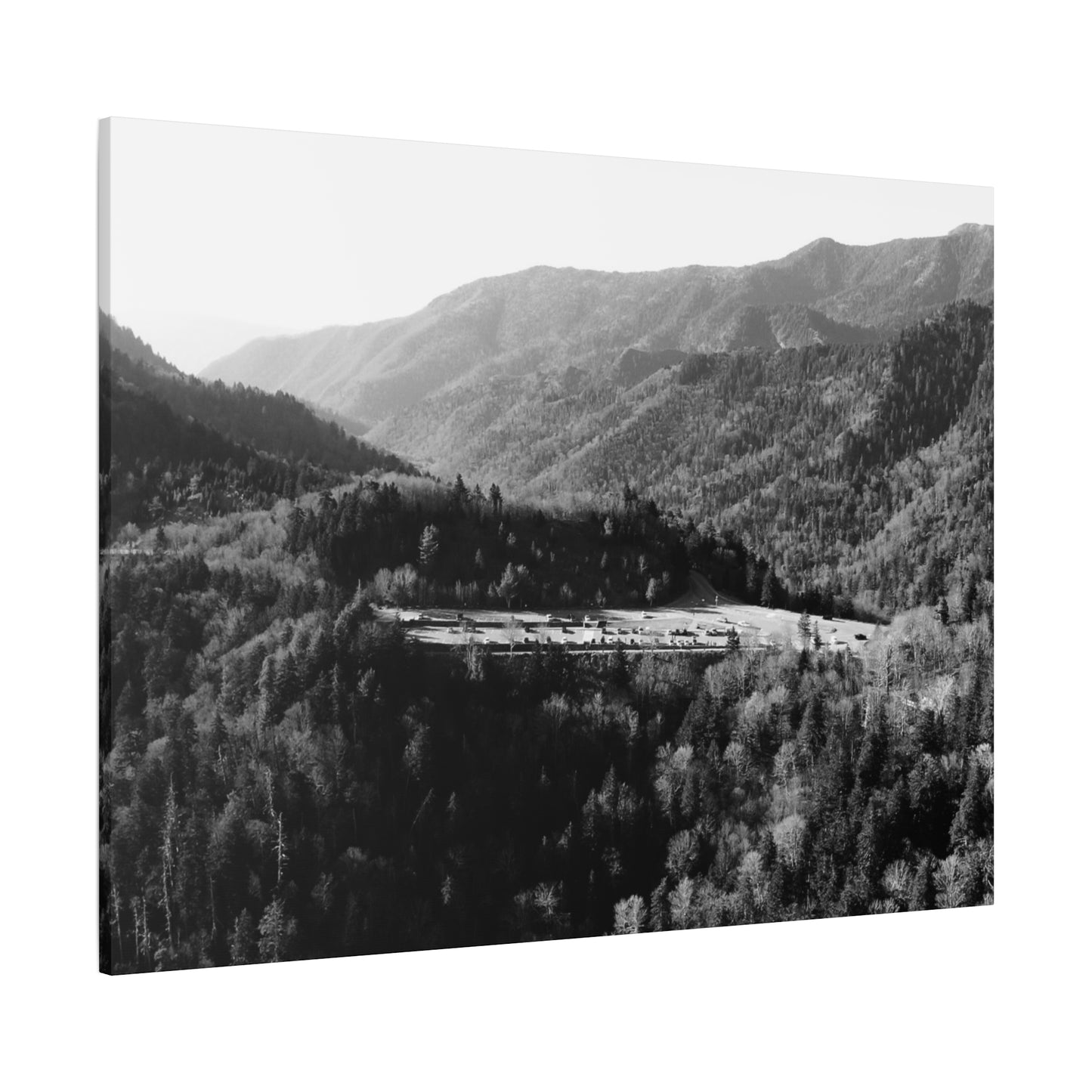 Black and White " Smokey Mountains" Landscape Canvas